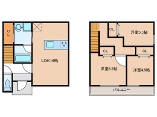 サンファミール新宮の物件間取画像